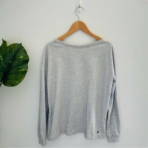 ROXY | Grey Crewneck Sweater With Open Back Size Medium